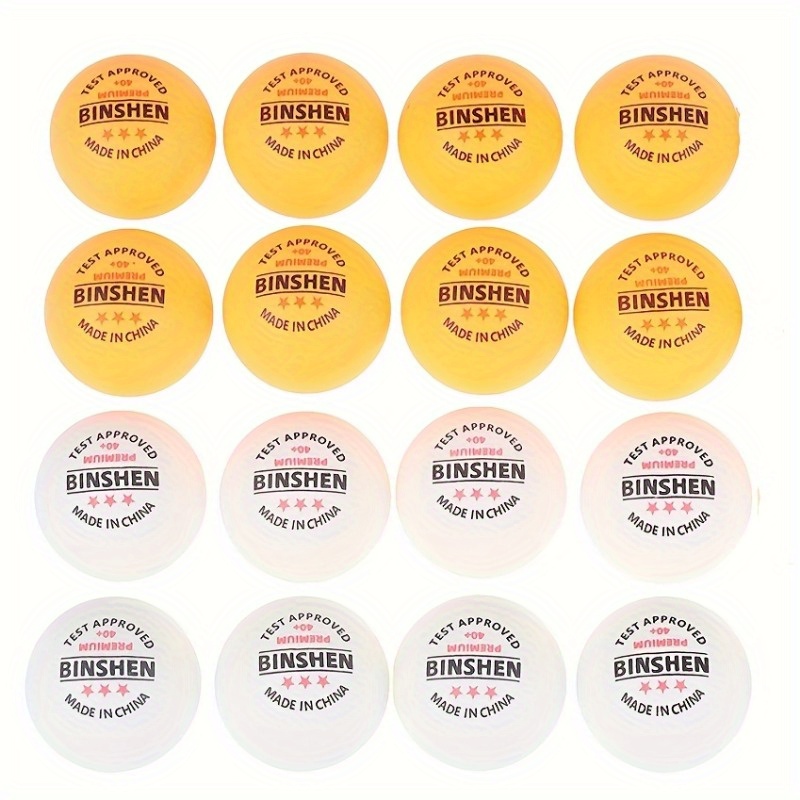 E-shop 16 High-Elasticity Tischtennisbälle - Hergestellt aus robustem ABS-Material, erhältlich in Gelb und Weiß für Wettbewerbe, Training und Fitness -