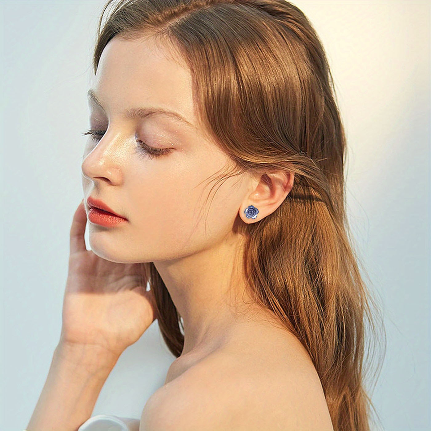 6pcs Resin Flower Earrings Set for Sensitive Ears