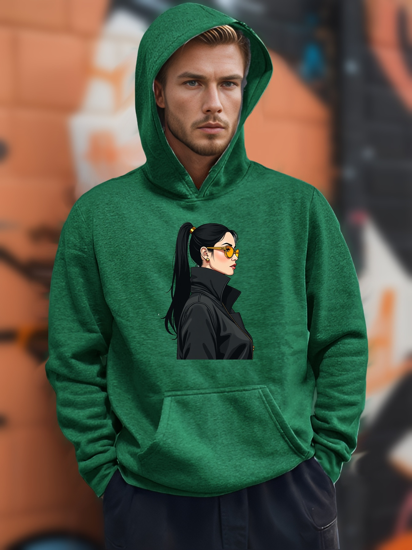 futuristic cyberpunk hoodie with 