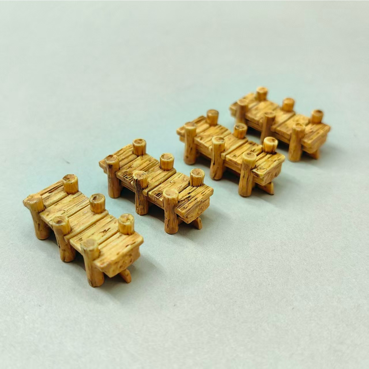 TEMU 4 pezzi Mini Modelli di Ponti Vintage in Legno, Modelli in Miniatura di Ponti Dritti, Mini Ornamenti Decorativi, Adatti per Modelli di Paesaggi