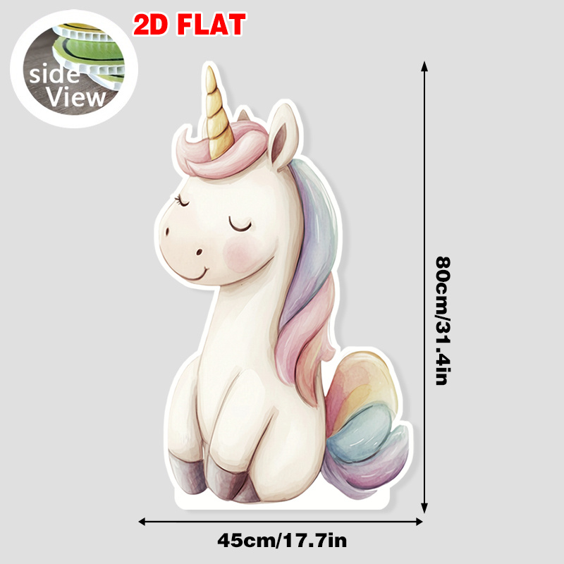 TEMU 1pc Standing Unicorn Cutout For Party - Durable Resin Watercolor Fantasy Unicorn Standee Suitable For Indoor/outdoor Birthday, Easter, Spring
