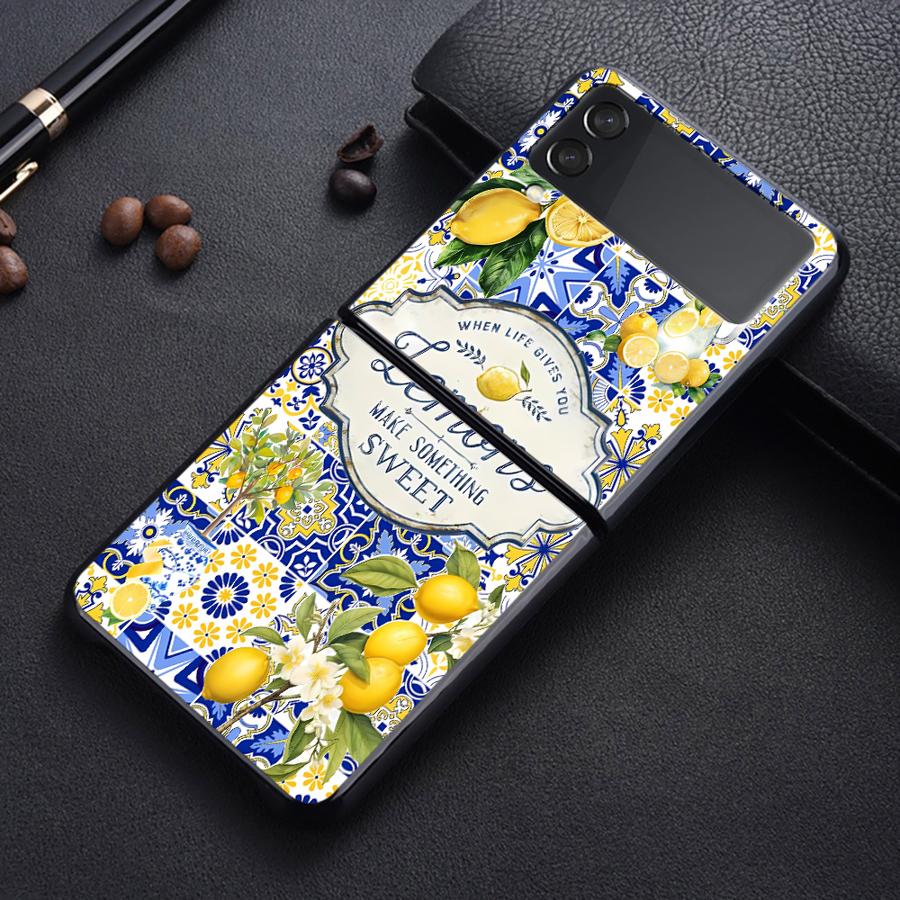 TEMU Phone Case: Phone Back Cover Case Suitable For For Z Flip 7 6 5 4 3 Z Fe Lemon Pattern