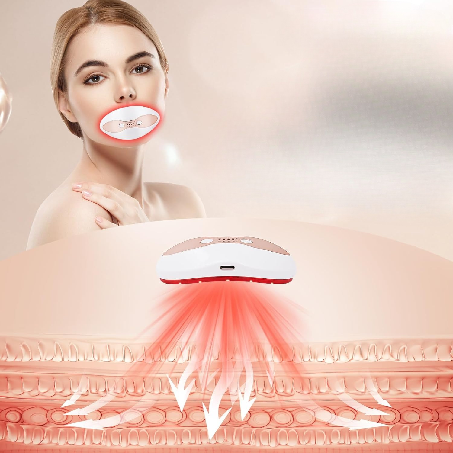 Heating Lip Trainer - 4 Levels, Silicone Lip Shaper, Beauty Tool