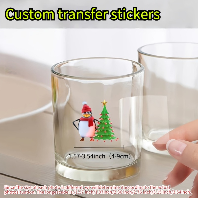 TEMU 30/45pcs Stickers de transfert UV personnalisés, effet en relief 3D, parfaits pour la décoration d'Halloween et de Noël, stickers esthétiques