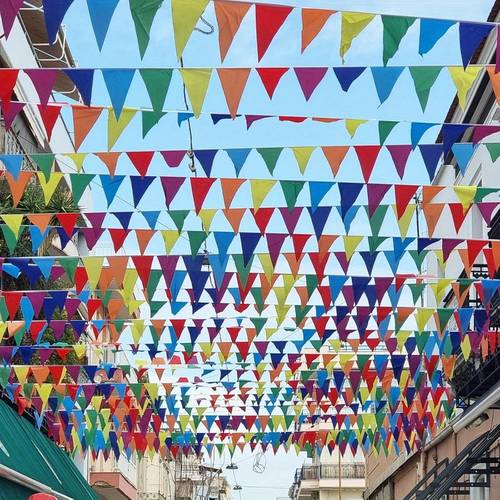 item picture 262ft 150pcs colorful pennant multicolor bunting string flags bulk garland for carnival theme birthday party decoration outdoor events classroom decor
