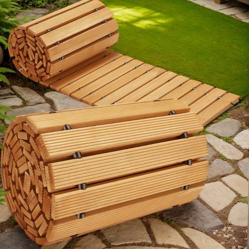 6ft 8ft and 10ft wooden garden pathway outdoor walkway ideal for patios and foldable non slip design weatherproof decorative