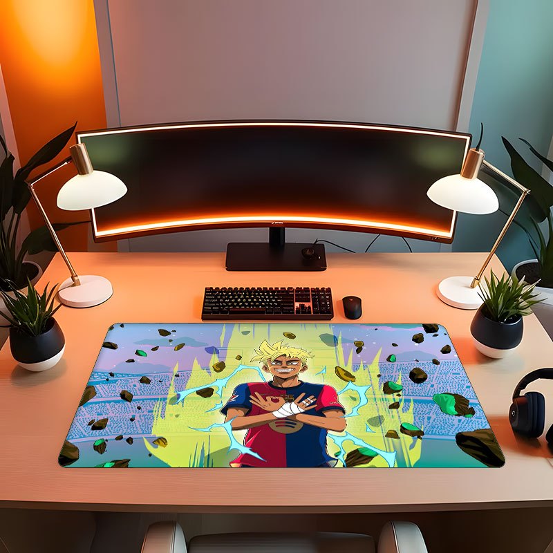 TEMU 1 stuks Barcelona Thema Muis Mat, Klassiek Bureau Mat, Levendig Kleurontwerp, Geschikt voor Kantoor en Gaming, Bureau Decoratie