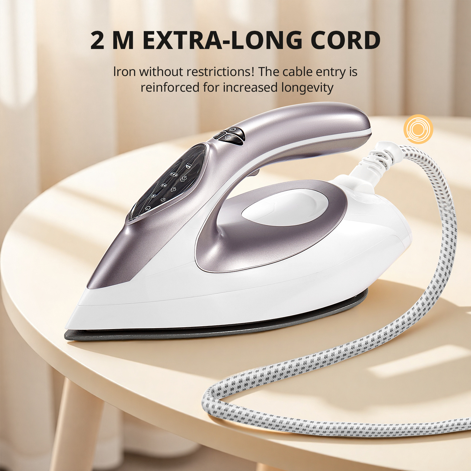 Stoomstation Strijkijzer met 5.5 Bar Druk, 1.5L Watertank, Keramische Zoolplaat, Anti-Kalkfunctie