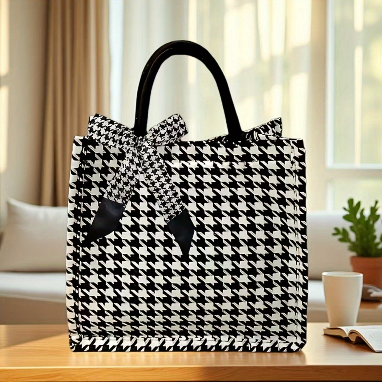 TEMU Stylish Tote For Women - Multi-functional Shoulder With Space, Sturdy And Easy To , Ideal For Work Or Daily Use