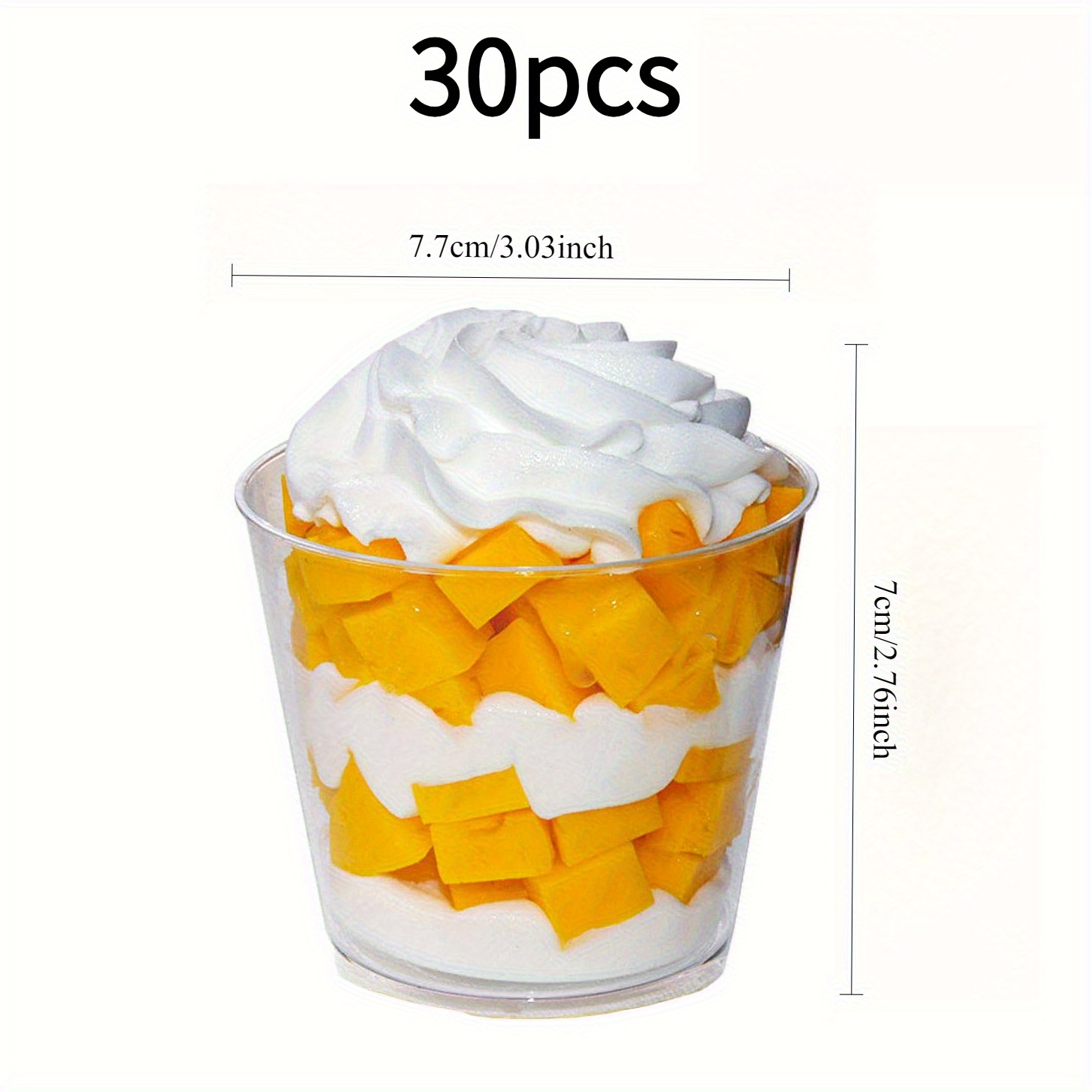 Image of 30pcs, Pudding Cups, Ice Cream Cups, Dessert Cups, Plush Cups, Suitable For Parties, Celebrations, Gatherings, Catering, And Home Use For Halloween、christmas