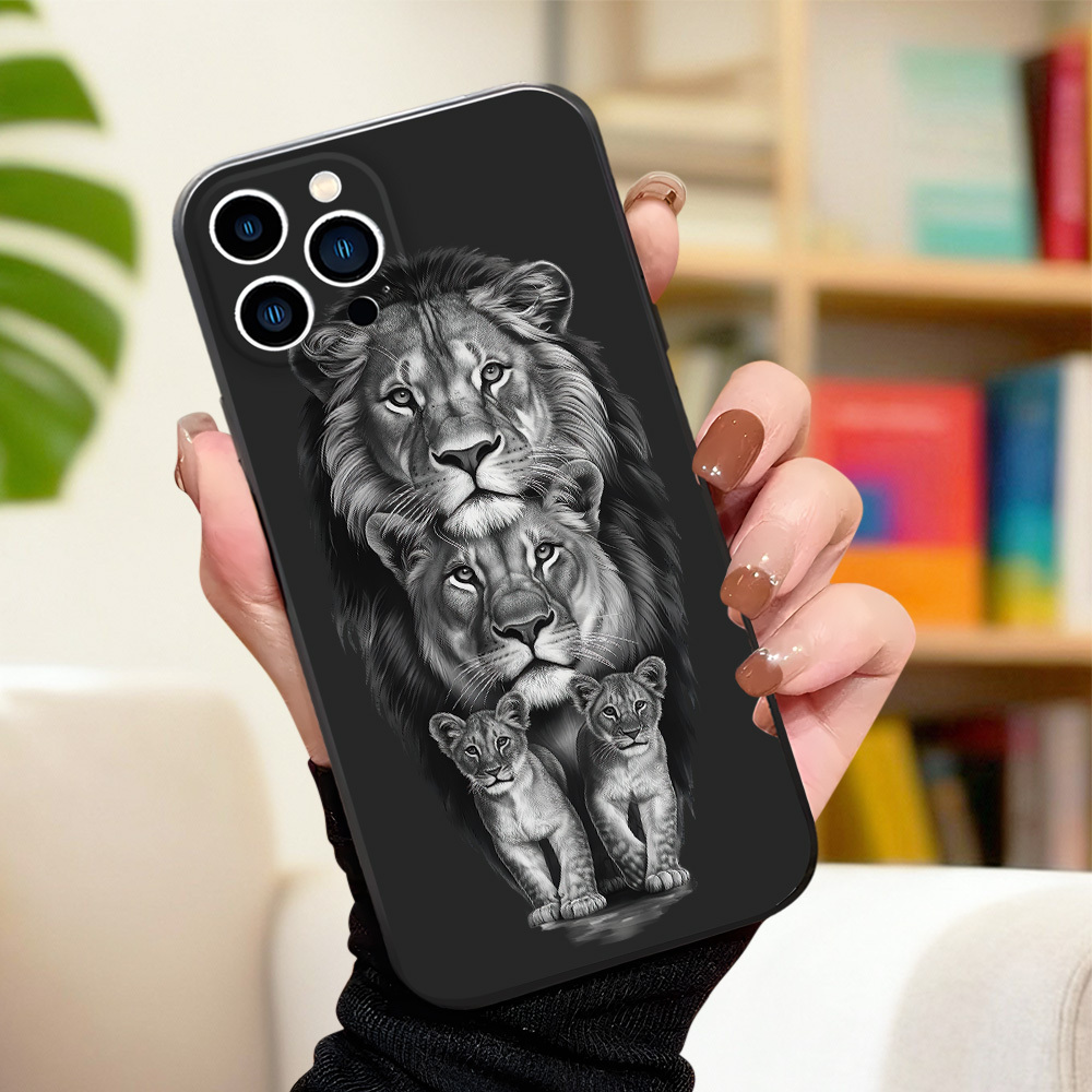 TEMU Phone Case - An Elegantly Phone Cover For Iphone 17 Through 11, Showcasing A Design In A Matte Black End, Providing A High-end Experience.