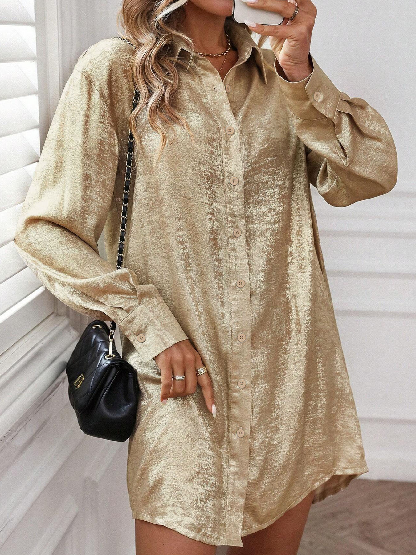 chinese dress ladies WASHED DOUBLE GAUZE BUTTON DOWN SHIRT DRESS  JJs Designs & Boutique