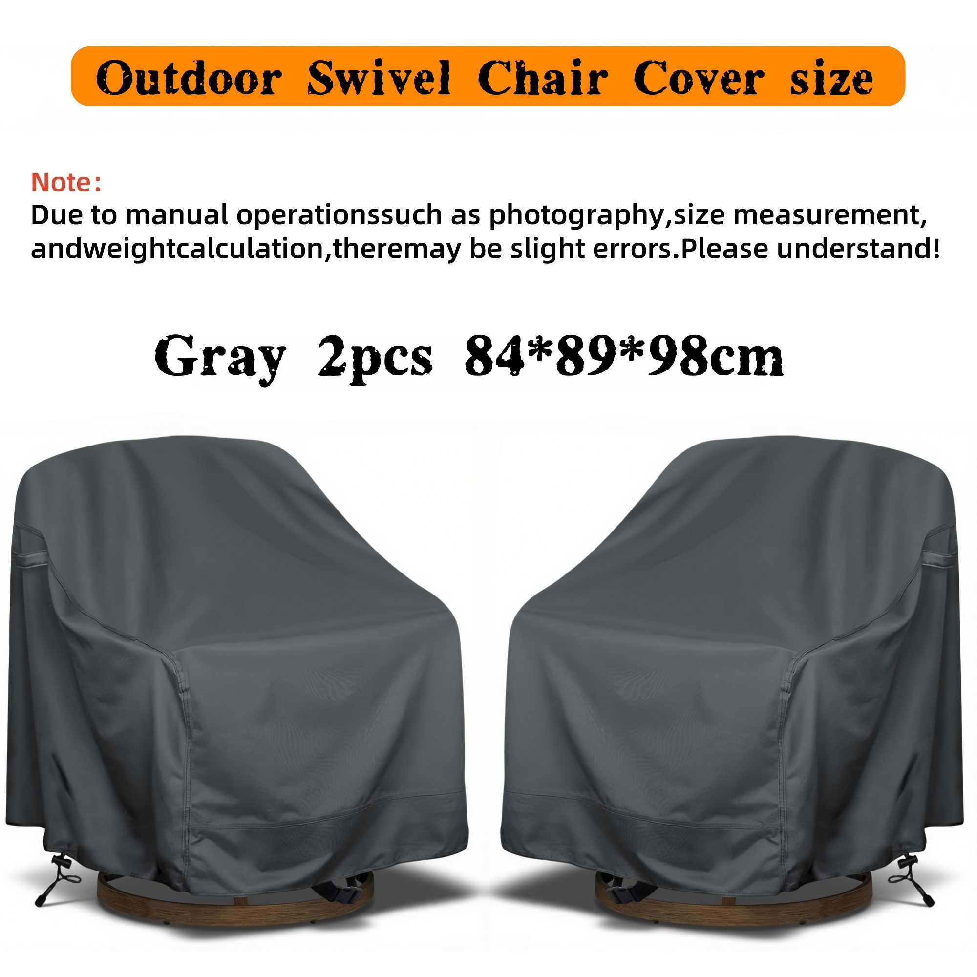 outdoor swivel lounge chair cover suitable for most lawn outdoor chairs 420d oxford fabric material for furniture cover black grey