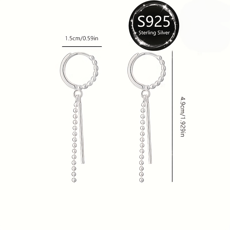 Fashion Geometric Chain Tassel Earrings