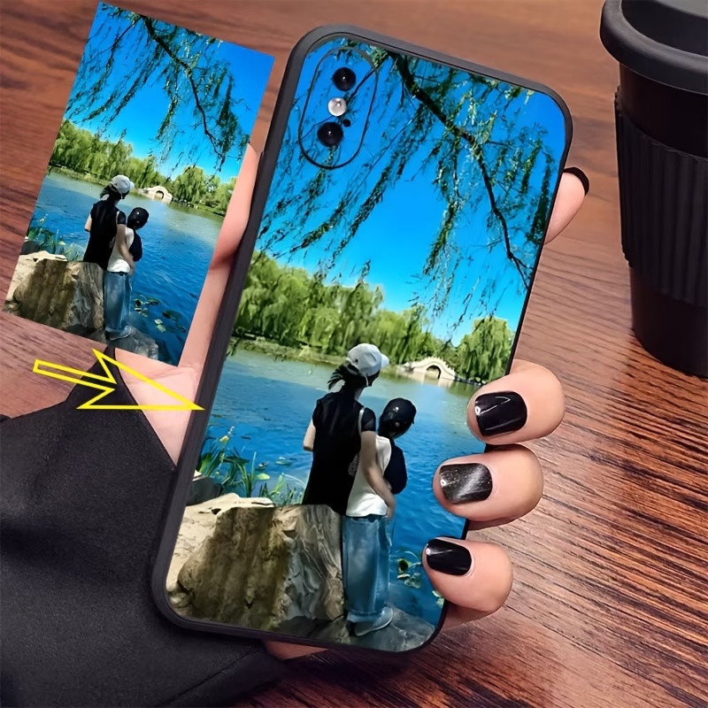 TEMU Phone Case: Diy Phone Case Valentine's Day Graphic Design, Custom Photo Soft Phone Case Suitable For Iphone
