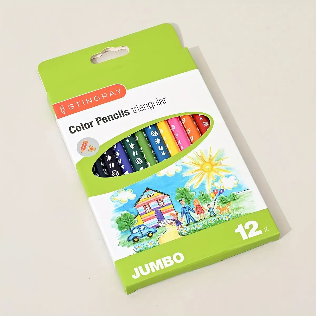 Image of Triangular Art Pencil, Suitable For School And Office Projects. Triangular Design Provides Comfortable Grip, Perfect For Drawing , Soft Colored Pencils, Metallic Colored Pencils