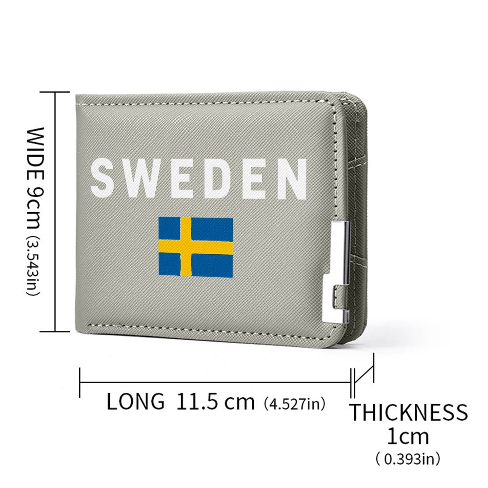   miesten lompakko ruotsin lipulla, klassinen miesten lompakko, kevyt  ,   sopii avainten, asiakirjojen ja kolikoiden säilyttämiseen, ihanteellinen lahjaksi lomalle