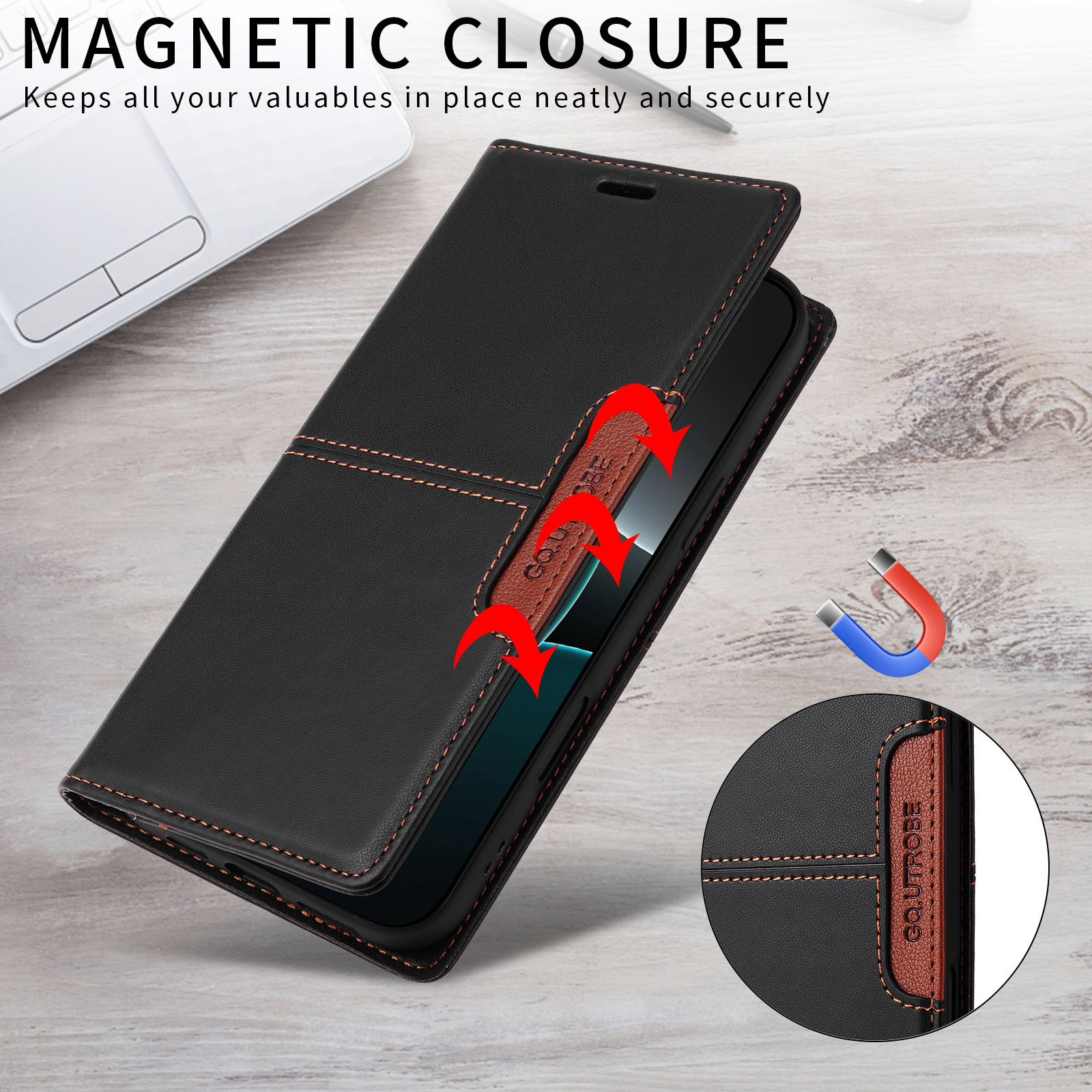 Luxury Wallet with Card Slot RFID Blocking Kickstand Magnetic Flip PU Artificial Leather Case for iPhone 16 Pro Max 15 Plus 14 Pro 13 12 11 XS Max XR X SE 2020 2022 7 8 Plus Soft Silicone Business Shockproof Protective Cover