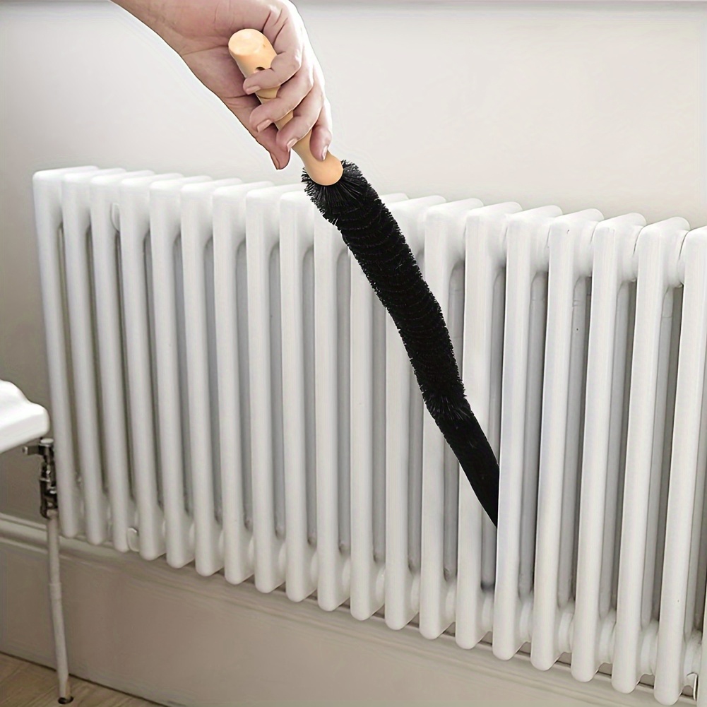 1  purpose radiator cleaning brush with wooden handle and nylon bristles   dust and lint removal for vents ac units washing machines dryers refrigerators freezers and stair handrails   bedroom bathroom   room and more brush cleaner