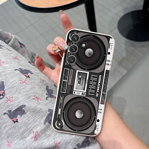 phone case speaker tape control panel for samsung galaxy s20 s20 s20fe s21 s21ultra s22 s22fe s23 s23fe s24 s24plus s25 s25dege s26 s26 2 m4 10s m12 m22 m32 m42 f04 f05 f12 f42 straight edge anti drop anti slip phone case