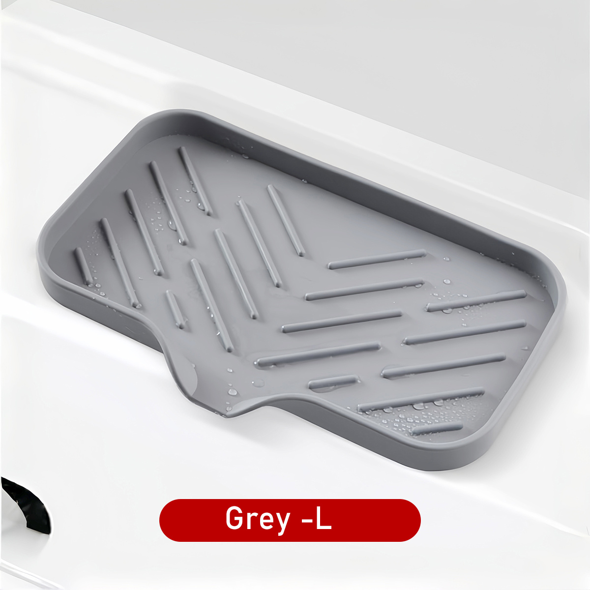 m l   home sink drainage and storage rack quick drying kitchen sponge silicone drainage holder bathroom soap holder non slip storage mat for sink countertop