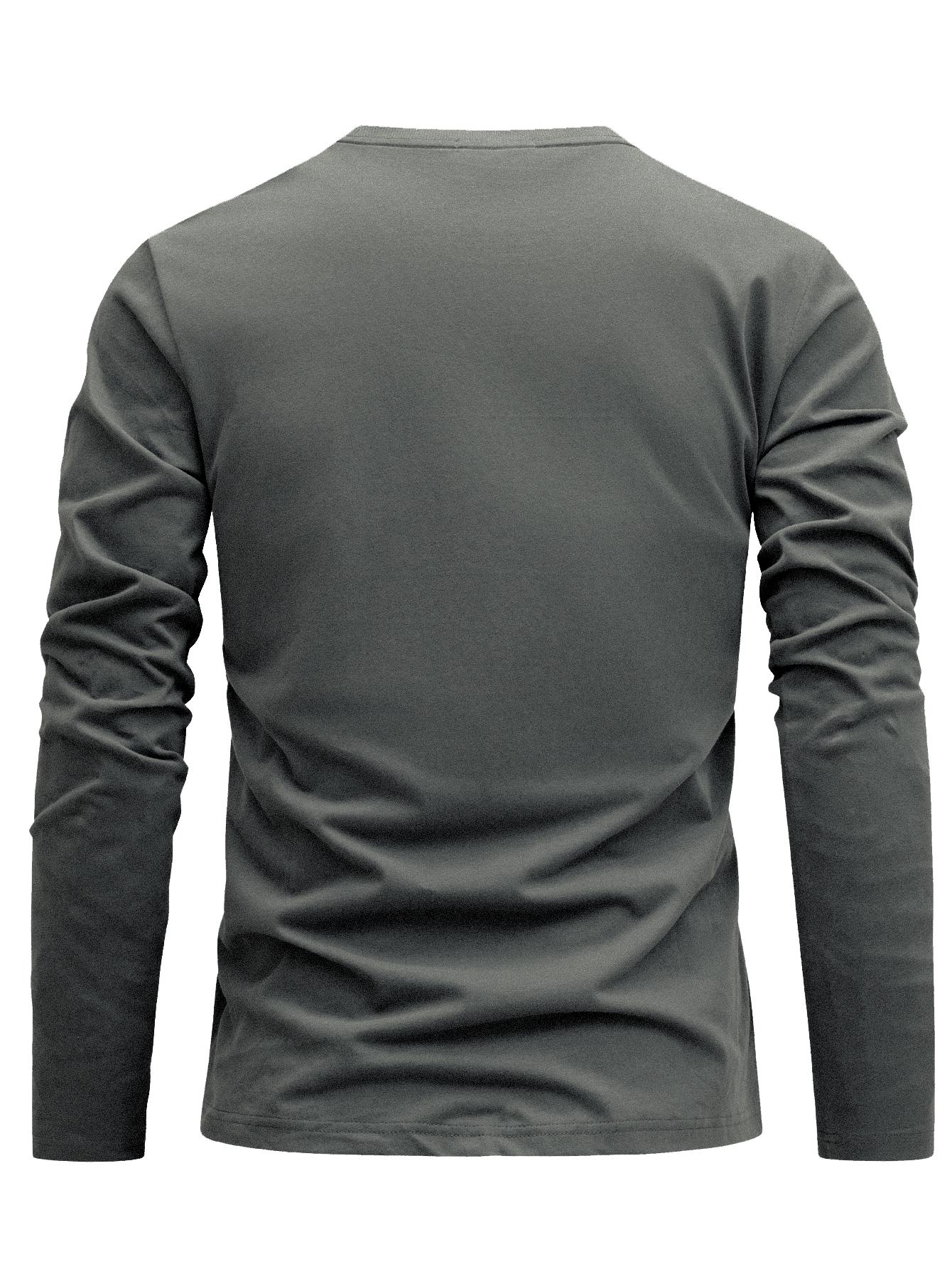 Men's 100% Cotton T-Shirt, Fashion Casual Crew Neck Top with Print Design, Spring/Autumn Style, Comfortable and Versatile Men's Top for Outdoor Leisure, Sports, and Commuting