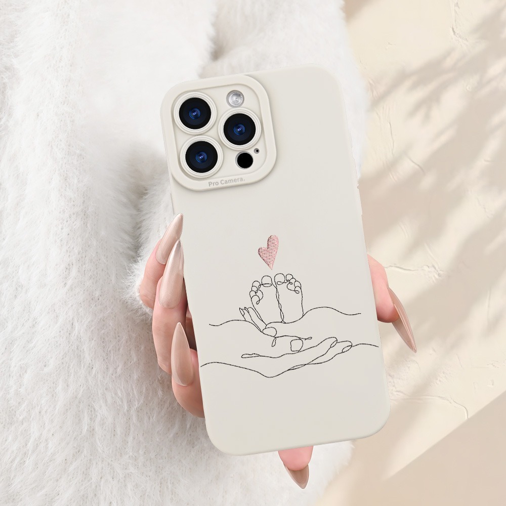 Etui za telefon - Etui za telefon z vzorcem dvojnega roka in nog, zasnovan za preprečevanje , primeren za Apple iPhone 17, 16, 15, 14, 13, 12,