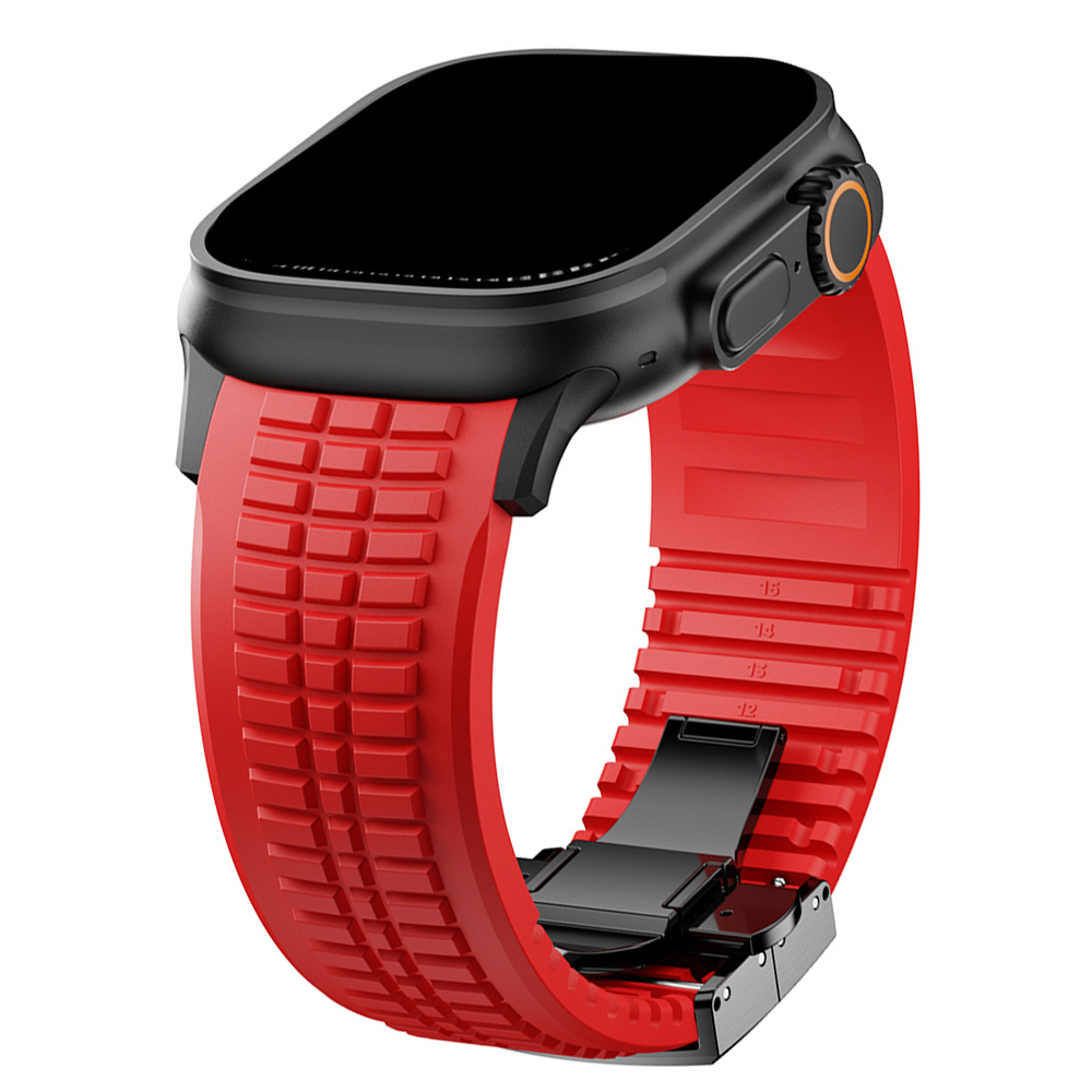 Silicone Sports Band for Apple Watch Ultra 3, 2, 1, 49Mm Series 10, 46Mm, 11, 10, 9, 8, 7, 45Mm. Men'S Business Strap for Iwatch 6, 5, 4 SE3, 44Mm Bracelet