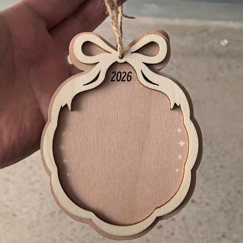 TEMU Christmas New Christmas Tree Photo Ornament, Suitable For Children/family Christmas Gift, Wooden Craft Ornament Decoration