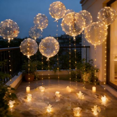 20pcs bobo balloons with led lights 10 balloons 10 string lights battery operated party decorations for birthday wedding engagement christmas new year valentines day batteries not included