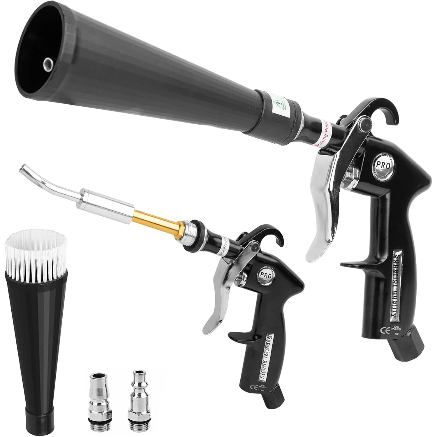 Automobile Cleaning Tool, Interior Dryer With 2 Nozzles, High-pressure Blower For Quick , Compatible With Air Compressors, Without Battery
