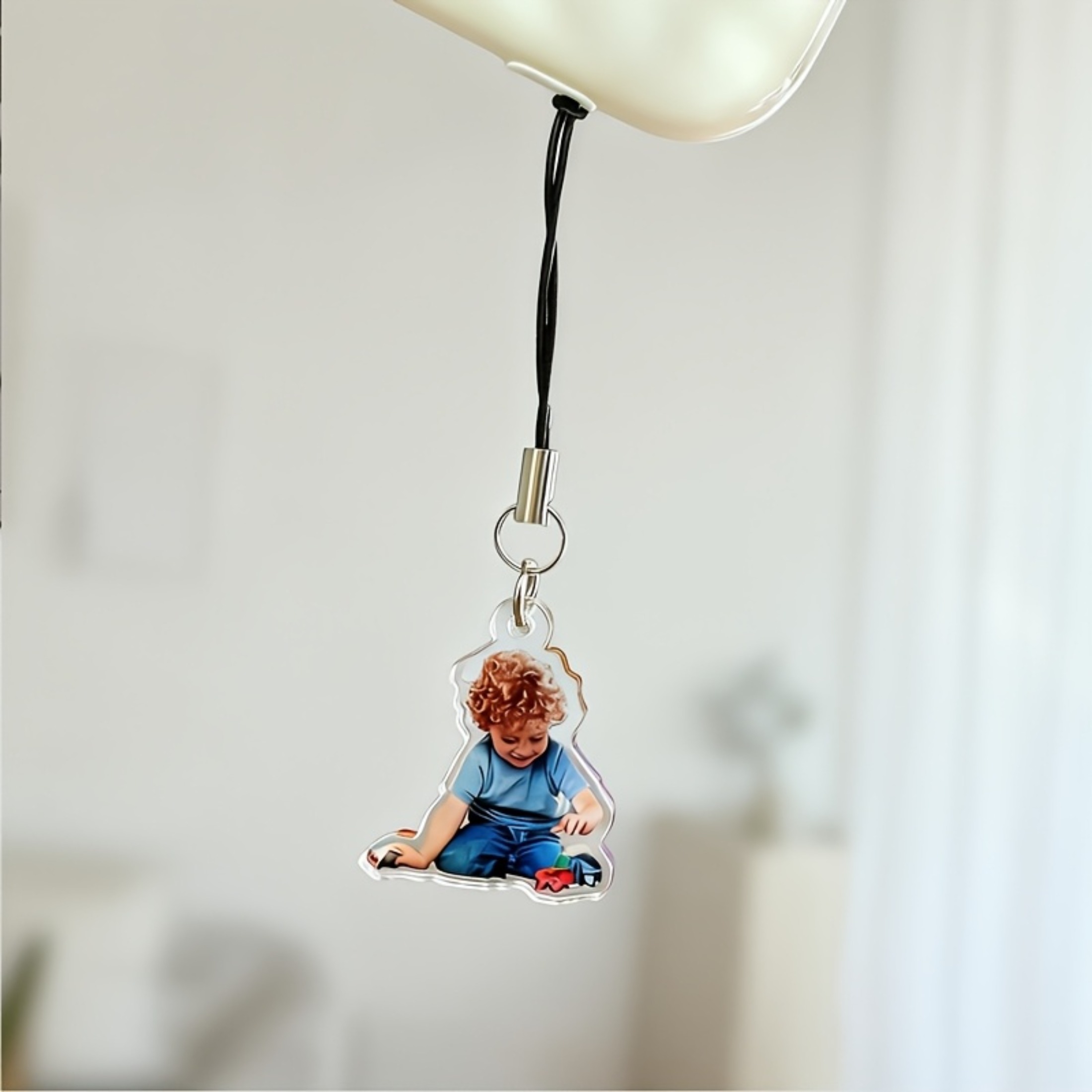 E-shop Personalisiertes Foto-Handy-Anhänger, Individuelles Porträt-Handyzubehör, Muttertagsgeschenk für Mama oder Oma, Valentinstagsgeschenk für Sie