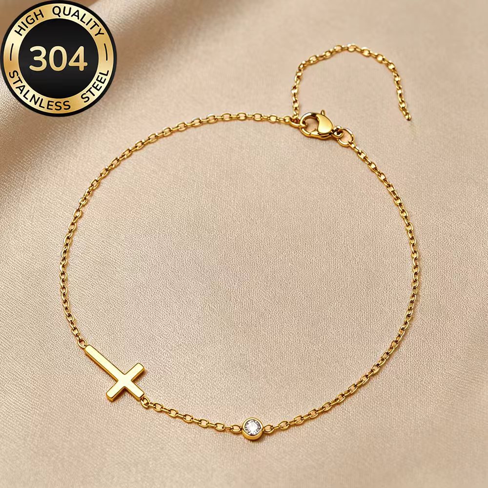 Image of High-quality Stainless Steel Golden Bracelet, Anti-fading, Easy And Elegant, Suitable For Daily Wear Or Party Fashion Ladies Bracelet, Jewelry Additions, Is An Exquisite Gift For Women