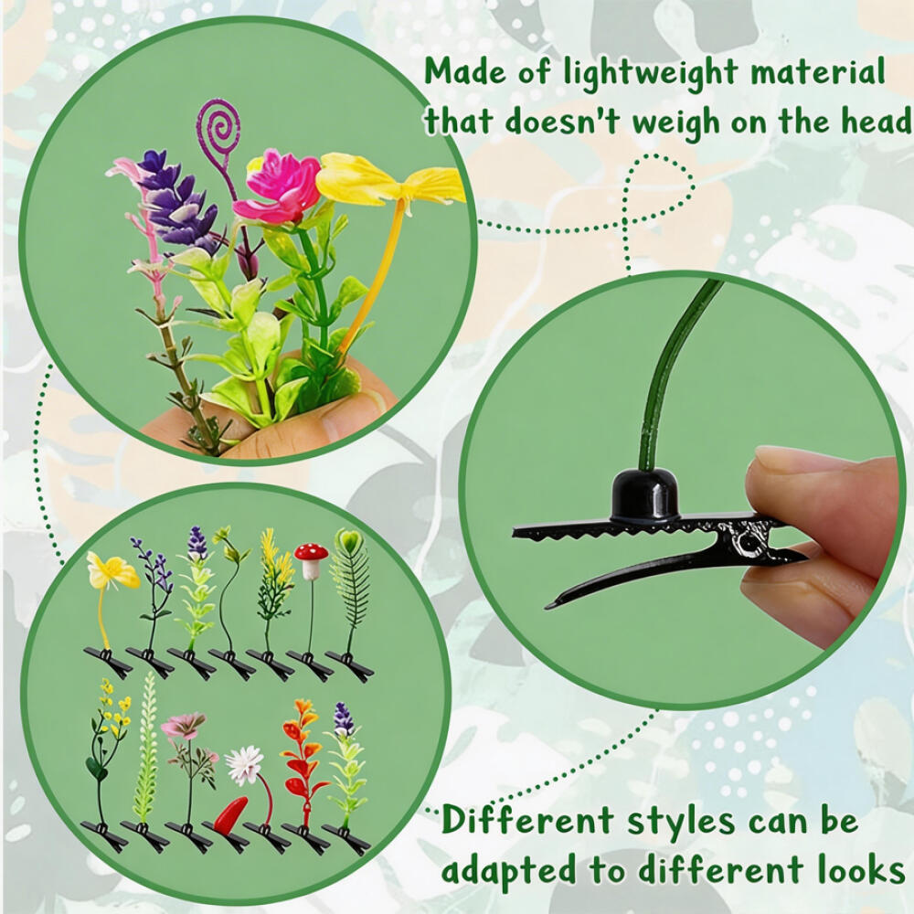 100pcs Women's Small Grass Hair Clips, Mixed Styles Accessories