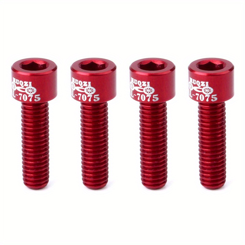 Image of 4pcs Bicycle Handlebar Stem Screw 7075 Aluminum Alloy M5*17mm Mountain Bike Road Bike Fixed Gear Handlebar Stem Screw