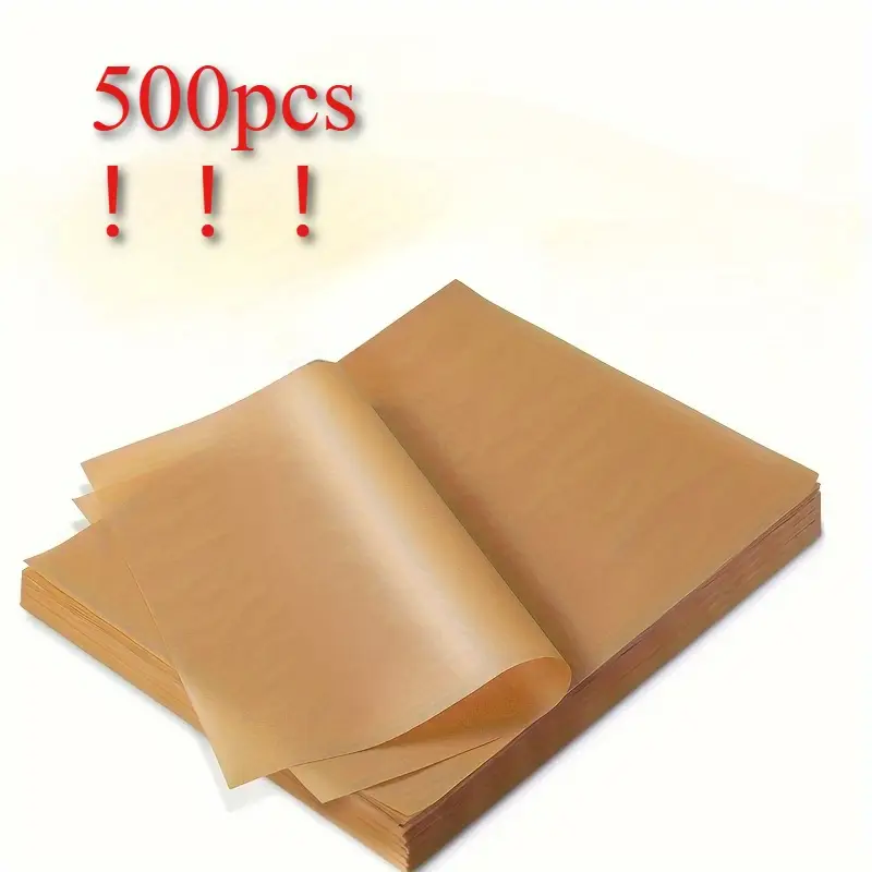 500 sheets ldq heavy duty 12x16 inch parchment paper unbleached non stick baking sheets for air fryer grilling steaming baking bread cakes wrapping foods food grade durable easy grilling essentials material kitchen essentials professional chefs air fryer liners material home cooks Product details 0