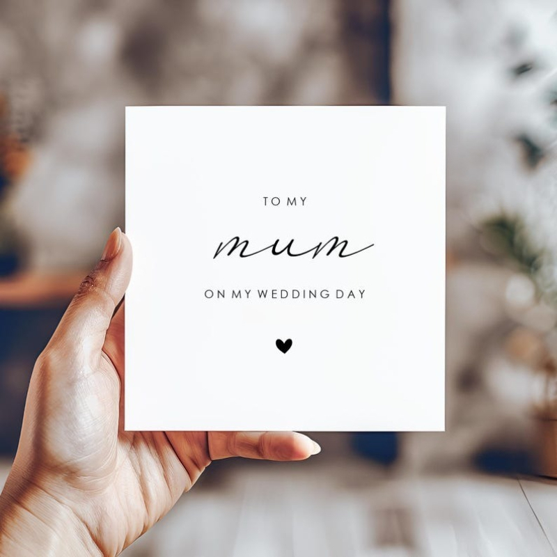1 Personalized Wedding Card For Mom - A Card For - Wedding Date - I Gave To My Mom On Day