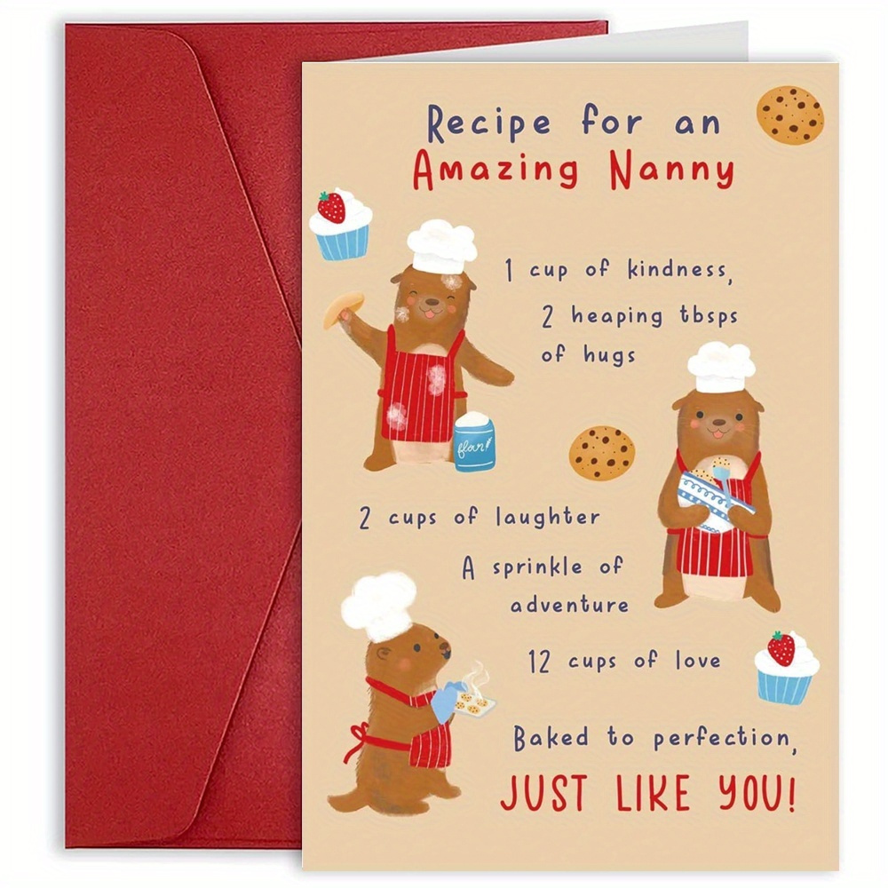 

Nanny Birthday Card With & - , Grandma, - Wishes In , 4.7"", Includes , Funny Birthday Cards