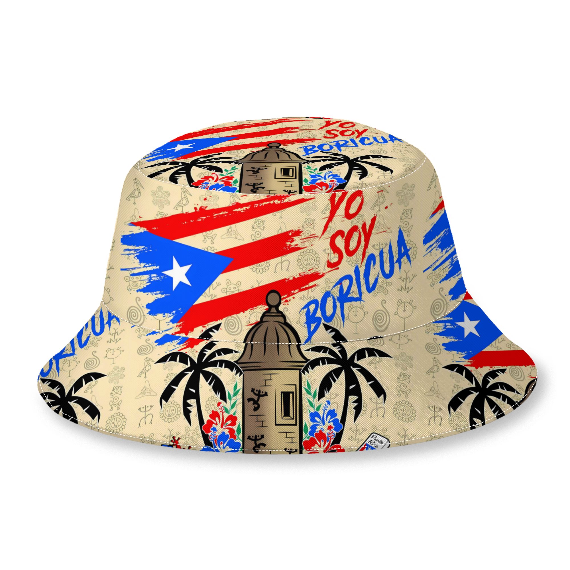 TEMU 2d Print Design Puerto Fashion Outdoor Bucket Hat Unisex Outdoor Street