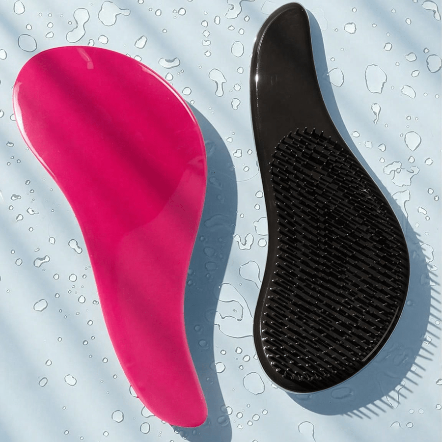 1 Cepillo Desenredante para el Cabello - Alisa el Cabello Enredado - El Mejor Peine para Hombres y Mujeres - Apto para Cabello Seco y Húmedo, Accesorio de Viaje Esencial, Herramienta de Estilismo, Cuidado del Cabello, Diseño de Mango Elegante, Cerdas de Plástico Duraderas