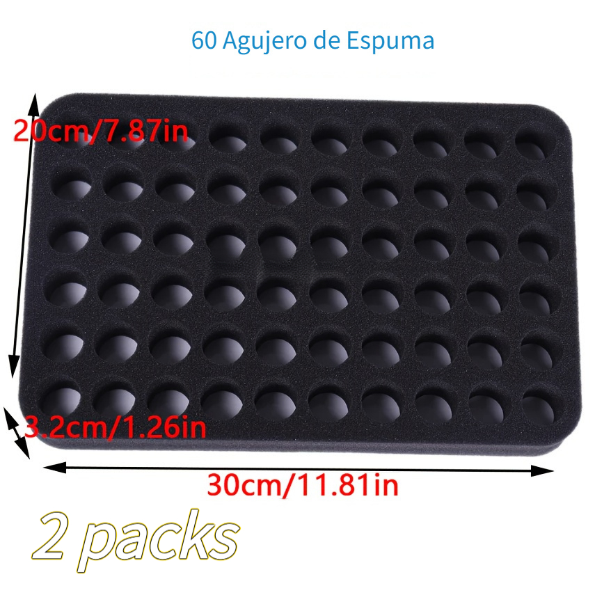 TEMU Juego de 2 almohadillas de espuma para adornos de pintura de diamantes - Organizadores de almacenamiento multi-especificación adecuados para