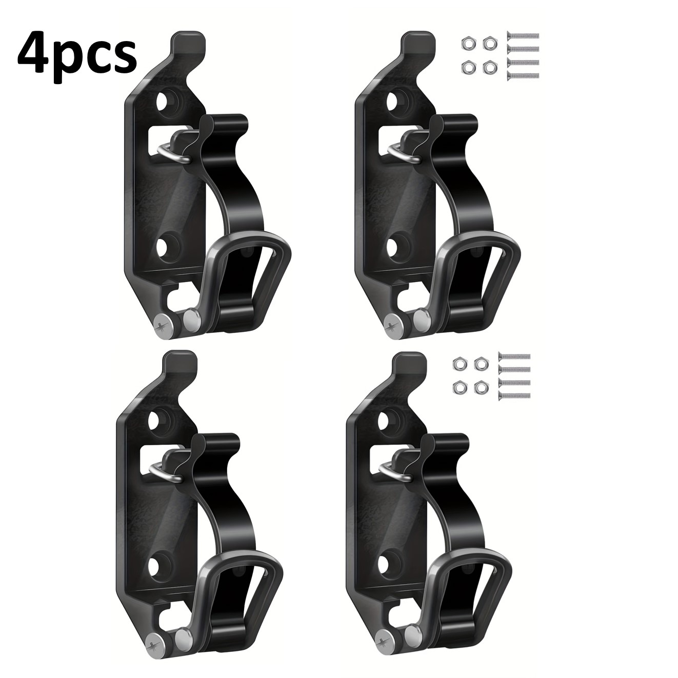 E-shop 4er-Pack Hochbelastbarer Metall-Schaufelhalter mit Schnellspannverschluss Klemme, korrosionsbeständiger Halter, flexibles Befestigungsgerät,