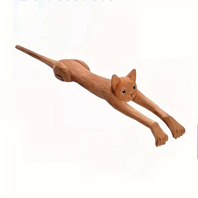 1 2 wooden cat shaped back scratcher manual massage tool care great birthday gift relaxation and Product details 4
