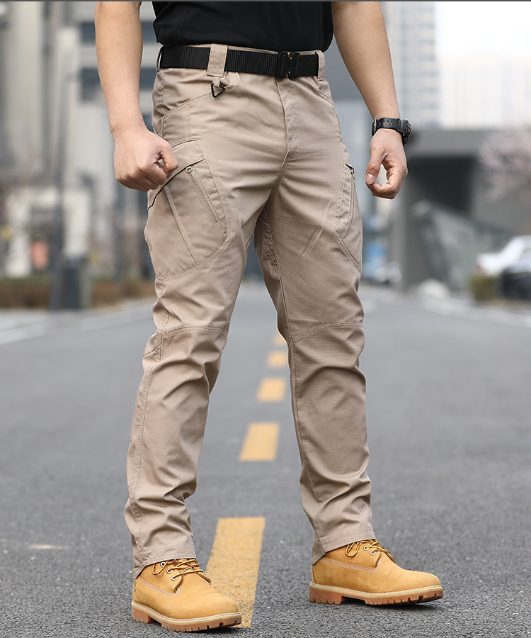 Men's IX9 Tactical Overalls - Durable, & Scratch-Resistant Polyester Cargo Pants with Multiple Pockets for Outdoor Activities & Casual Wear, All-Season Comfort