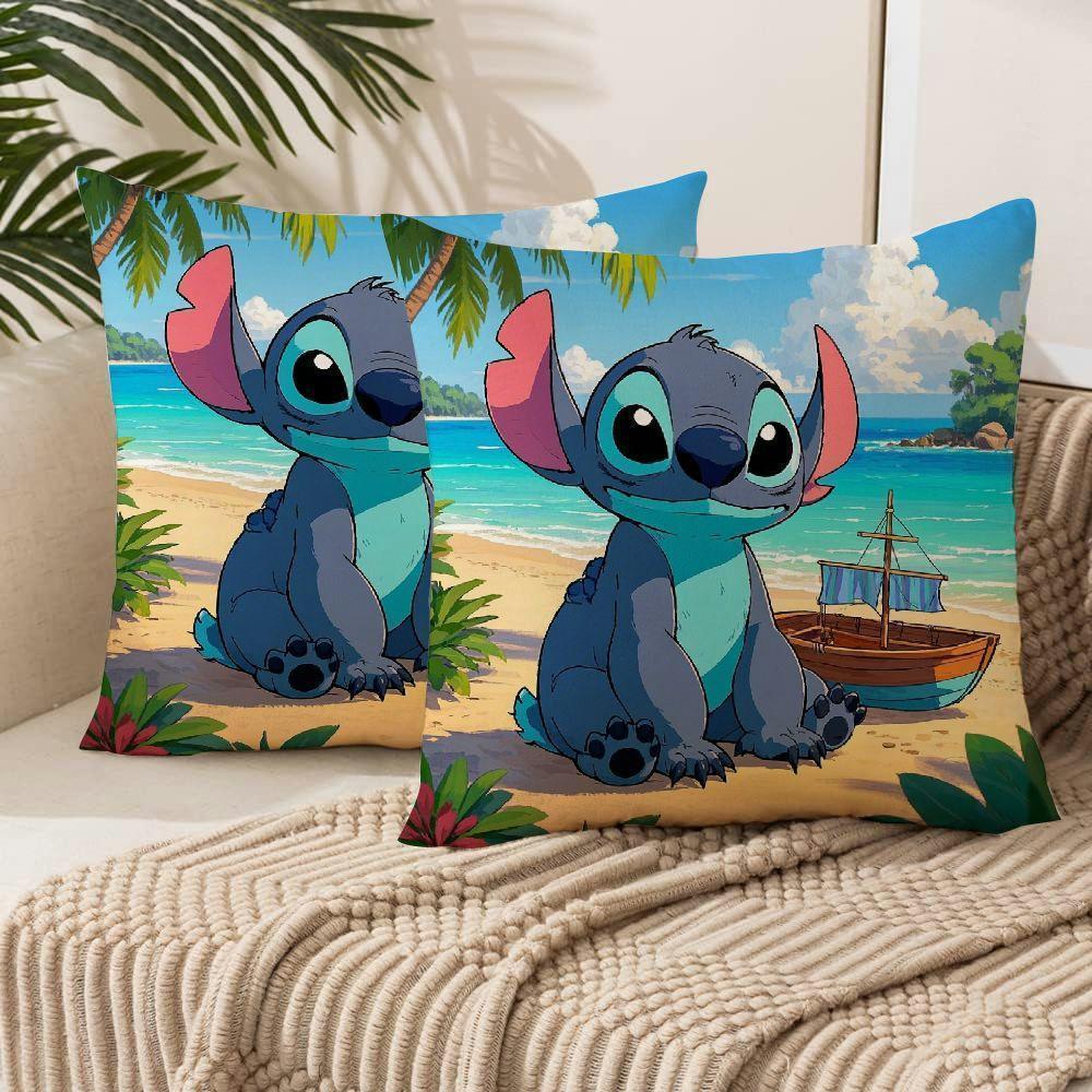 2 pack     beach scene throw pillow covers traditional style cushion cases for sofa and outdoor living room decor details 0