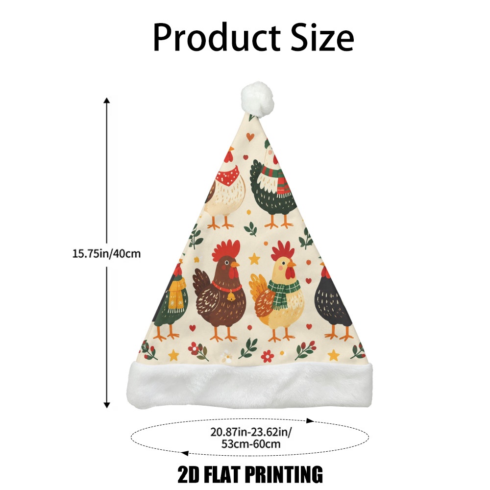 TEMU 1pc Chicken & Winter Hat - -free Hand Washable Suitable For Parties, Weddings, Birthdays, Christmas - Lightweight Warm For &, Festive,, Daily