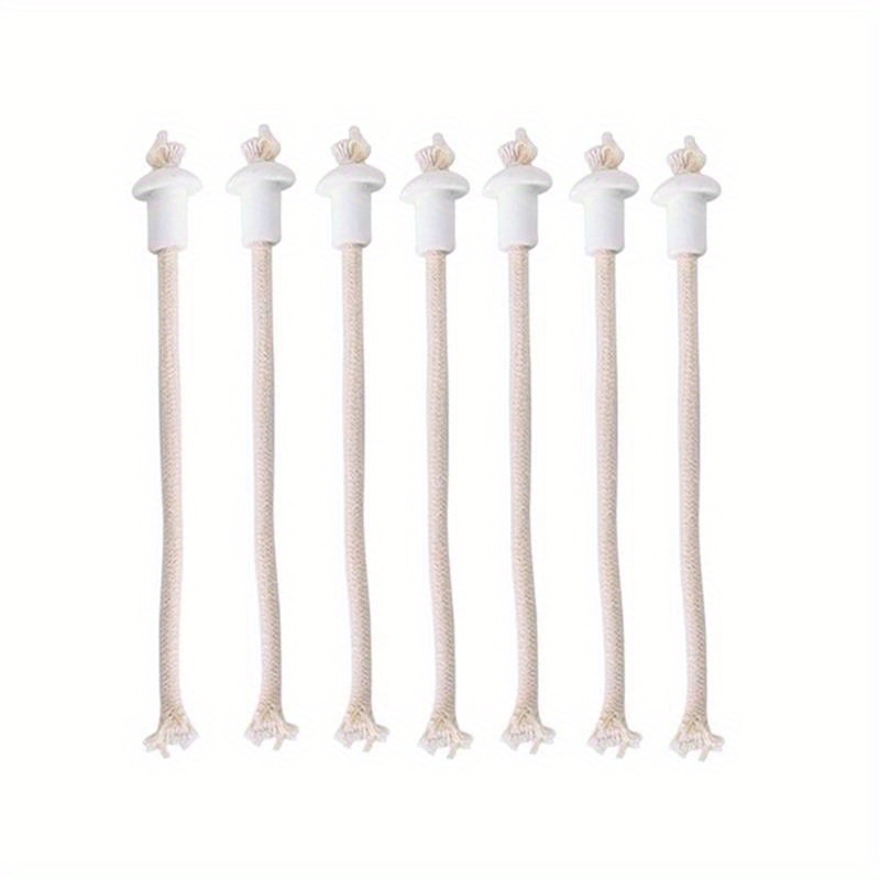 Image of 7pcs Oil Lamp Wick Holder Porcelain Holders Torch Wine Bottle Oil Candle Burner Stove Cotton Wick Lamp Fiber Glass Kerosene Wick