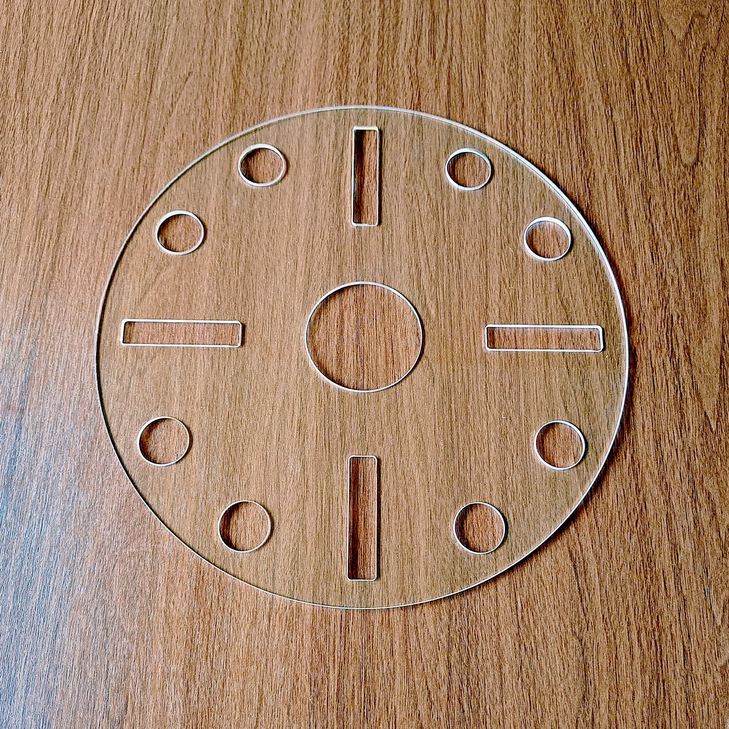 TEMU 1 Transparent Acrylic Circular Clock Hole Template- A Clear Woodworking Jig With Precision Cutting Tools And A Tracing Guide, Suitable For Diy