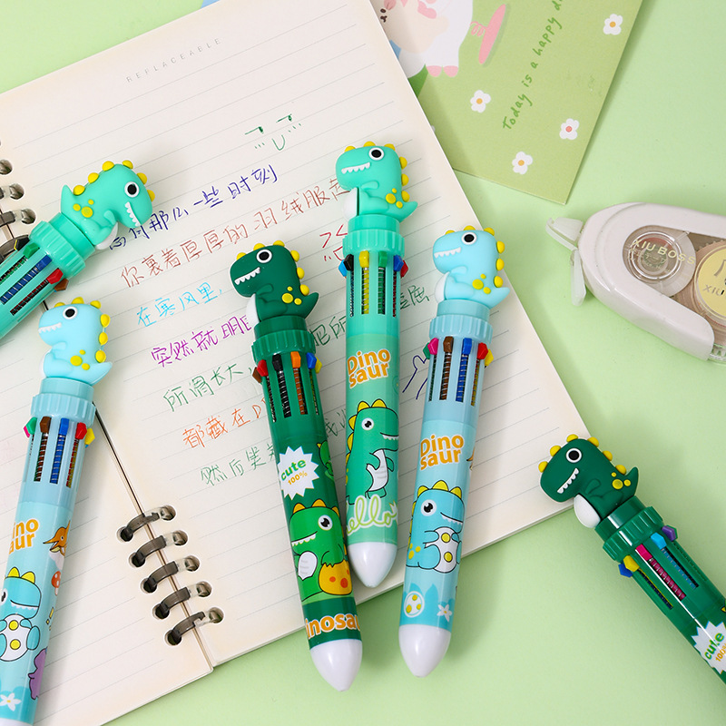 36pcs 0 5mm cartoon dinosaur retractable ballpoint pens cute multi color dinosaur design fine tip for precise writing     and     school stationery   design vibrant colors Product details 4