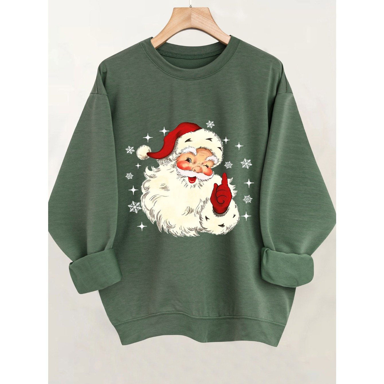 

Targeted, Christmas Print Green Sweatshirt